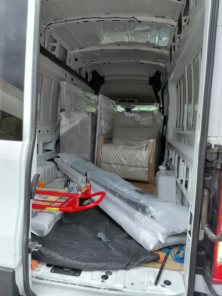 TYMLI furniture movers handling a pickup from Macy's Furniture gallery in Lynnwood to Lake Stevens